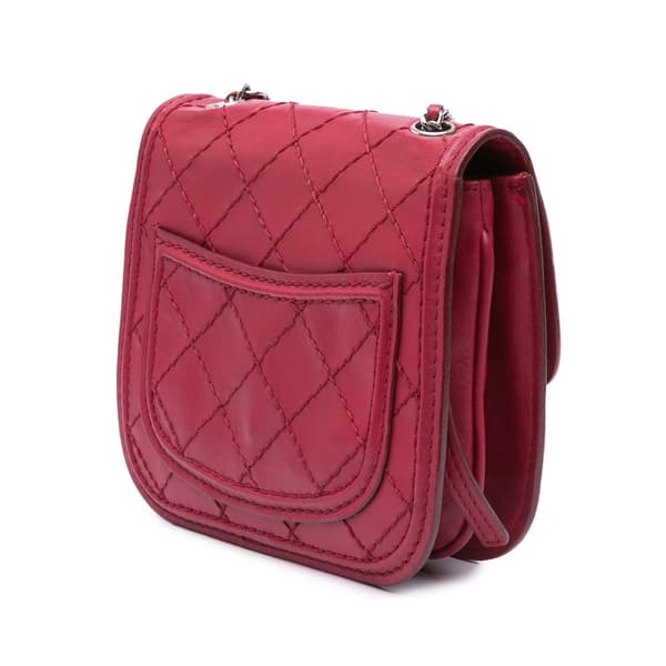 Pre-owned Chanel Mini Stitched Calfskin Citizen Flap Pink