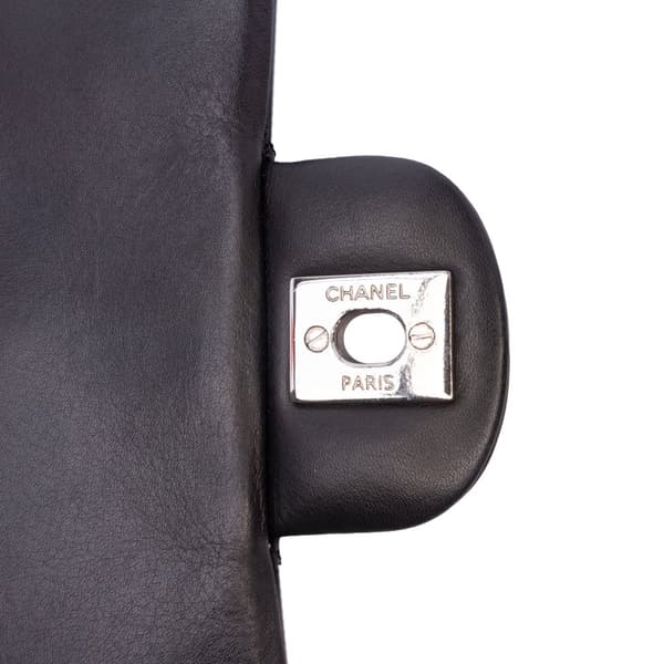 Pre-owned Chanel Mini Square Classic Patent Single Flap Black