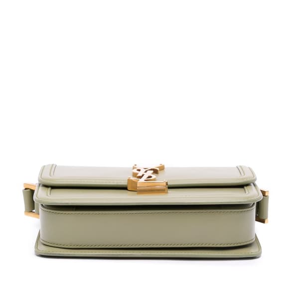 Pre-owned Saint Laurent Small Calfskin Solferino Satchel In Box Green