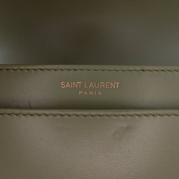 Pre-owned Saint Laurent Small Calfskin Solferino Satchel In Box Green