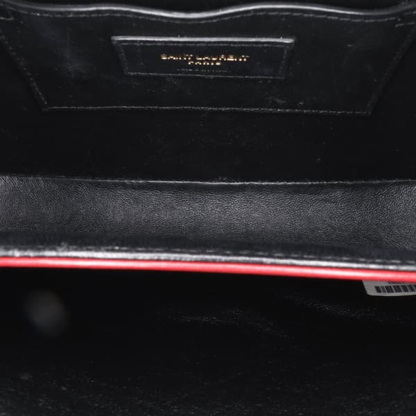 Pre-owned Saint Laurent Medium Calfskin Solferino Satchel In Box Red