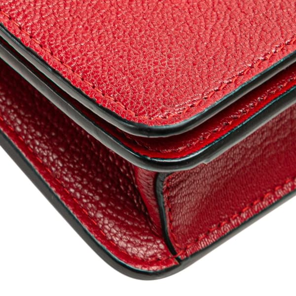 Pre-owned Miu Miu Goatskin Madras Crossbody Red