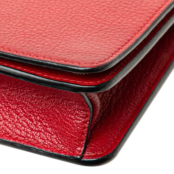 Pre-owned Miu Miu Goatskin Madras Crossbody Red