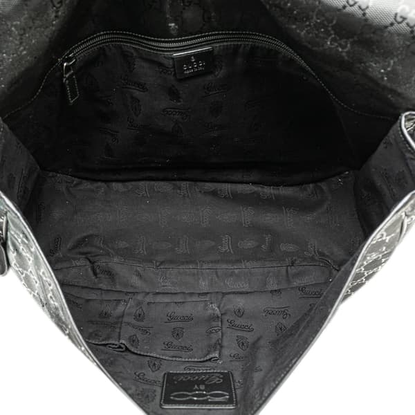 Pre-owned Gucci GG Imprime Web Crossbody Black