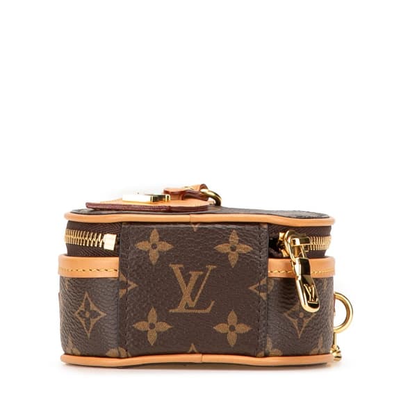 Pre-owned Louis Vuitton Monogram Mini Boite Chapeau Necklace Bag Brown
