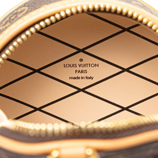 Pre-owned Louis Vuitton Monogram Mini Boite Chapeau Necklace Bag Brown