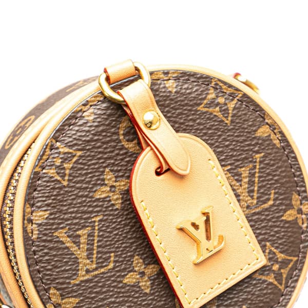 Pre-owned Louis Vuitton Monogram Mini Boite Chapeau Necklace Bag Brown