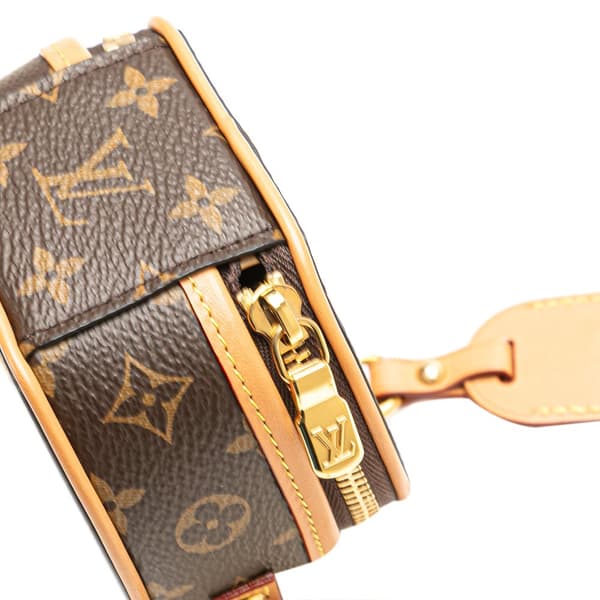 Pre-owned Louis Vuitton Monogram Mini Boite Chapeau Necklace Bag Brown