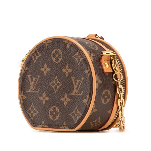 Pre-owned Louis Vuitton Monogram Mini Boite Chapeau Necklace Bag Brown