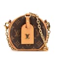 Miniatyrbilde 1 av 10: Pre-owned Louis Vuitton Monogram Mini Boite Chapeau Necklace Bag Brown