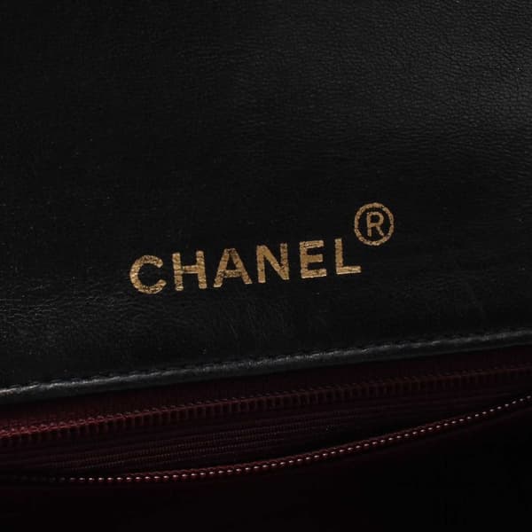 Pre-owned Chanel Mini Square Classic Lambskin Single Flap Black