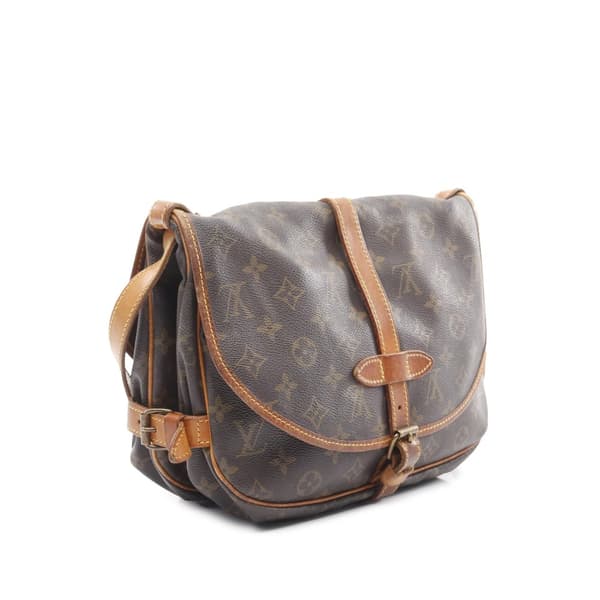 Pre-owned Louis Vuitton Monogram Saumur 30 Brown