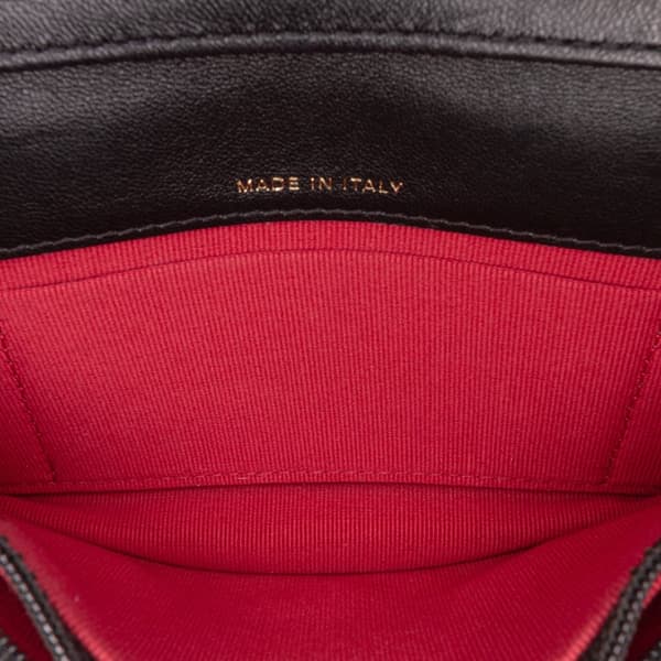 Pre-owned Chanel Lambskin 19 Flap Coin Purse With Chain Black