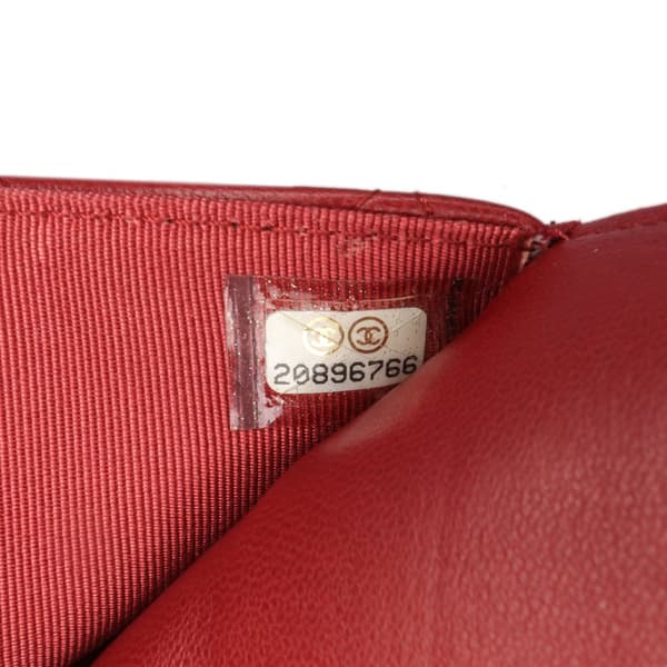 Pre-owned Chanel CC Quilted Lambskin Wallet on Chain Red