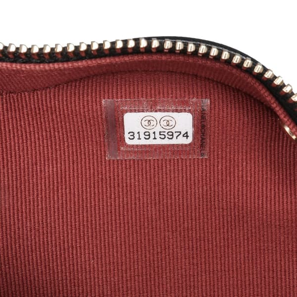 Pre-owned Chanel Mini Lambskin CC in Love Heart Crossbody Black