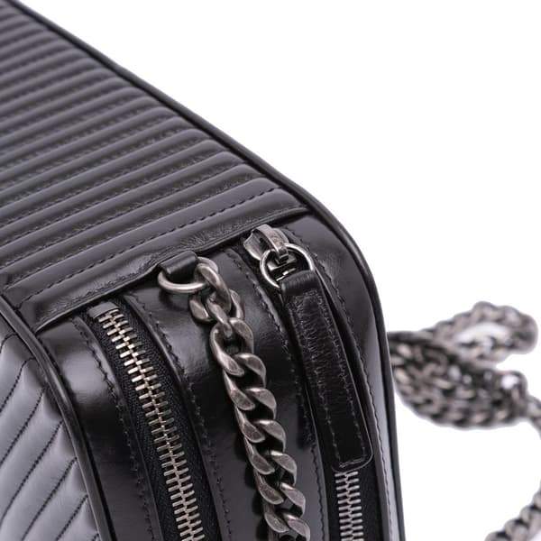 Pre-owned Chanel Large Lambskin Coco Boy Camera Bag Black