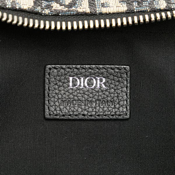 Pre-owned Dior Oblique Canvas Safari Crossbody Blue