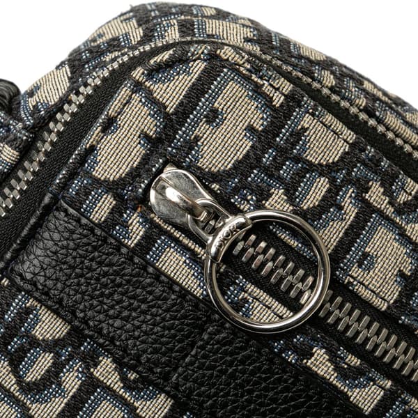 Pre-owned Dior Oblique Canvas Safari Crossbody Blue