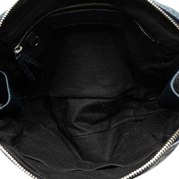 Pre-owned Balenciaga Lambskin Motocross Classic Reporter Crossbody Blue
