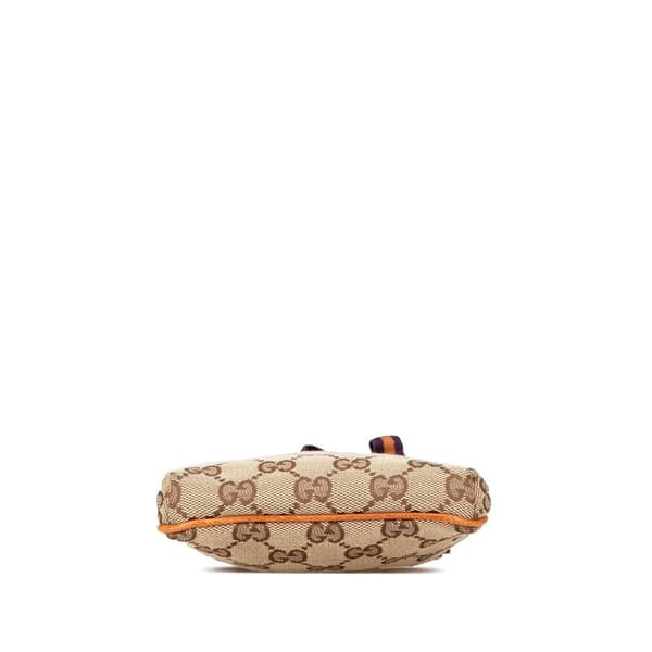 Pre-owned Gucci GG Canvas Web Crossbody Brown