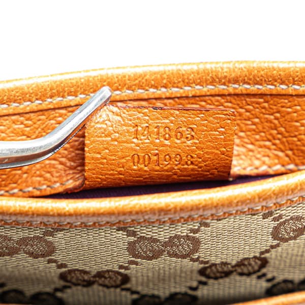 Pre-owned Gucci GG Canvas Web Crossbody Brown