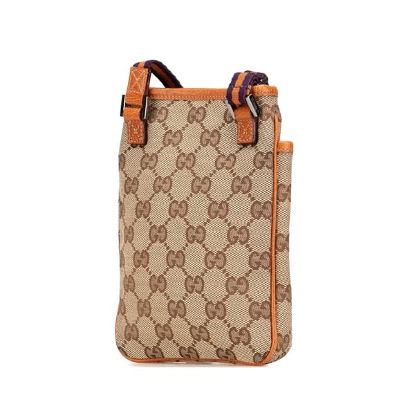 Pre-owned Gucci GG Canvas Web Crossbody Brown