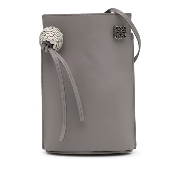 Pre-owned LOEWE Calfskin Dice Pocket Crossbody Gray
