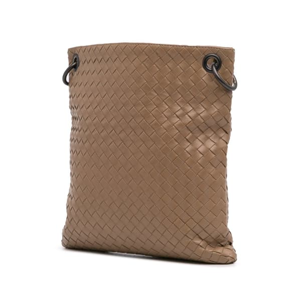 Pre-owned Bottega Veneta Nappa Intrecciato Crossbody Brown