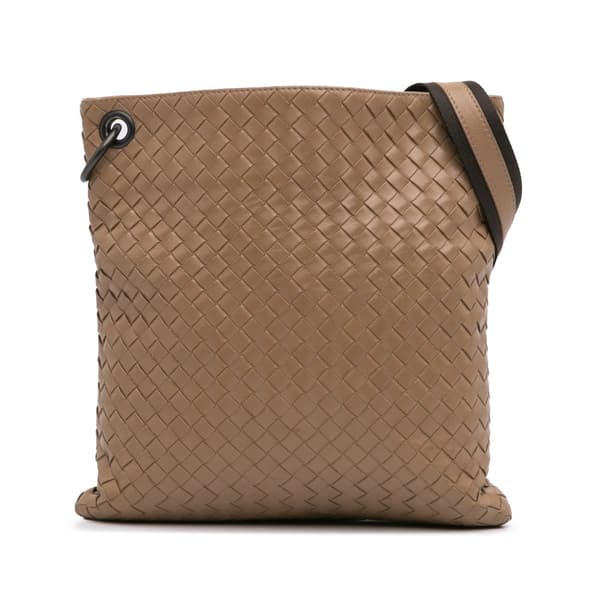 Pre-owned Bottega Veneta Nappa Intrecciato Crossbody Brown