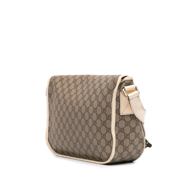 Pre-owned Gucci GG Supreme Messenger Bag Brown