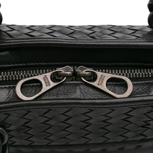Pre-owned Bottega Veneta Nappa Intrecciato Business Bag Black