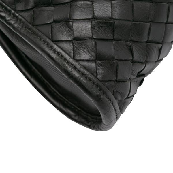 Pre-owned Bottega Veneta Nappa Intrecciato Business Bag Black