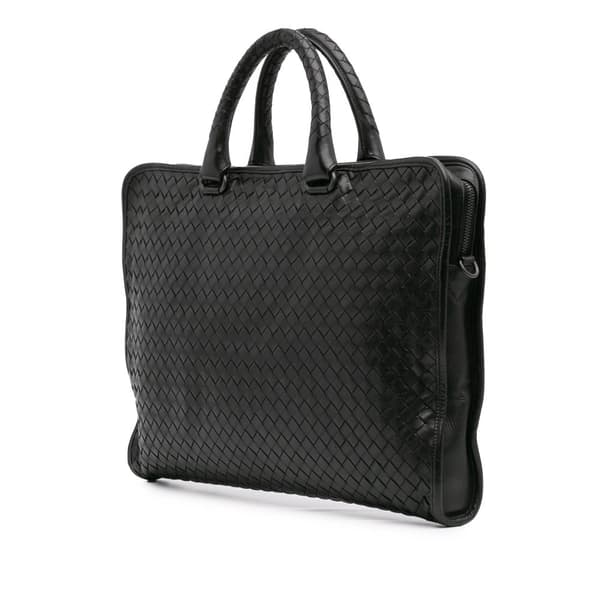 Pre-owned Bottega Veneta Nappa Intrecciato Business Bag Black