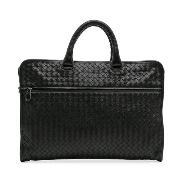 Pre-owned Bottega Veneta Nappa Intrecciato Business Bag Black