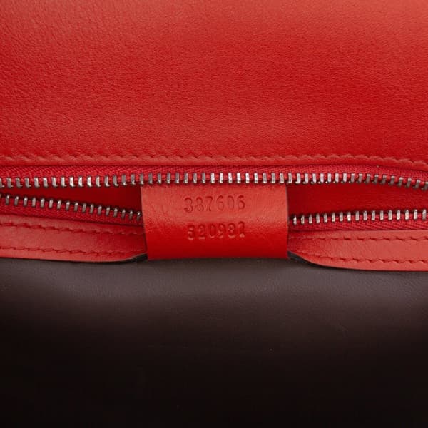 Pre-owned Gucci Medium Patent Dollar Interlocking G Crossbody Orange