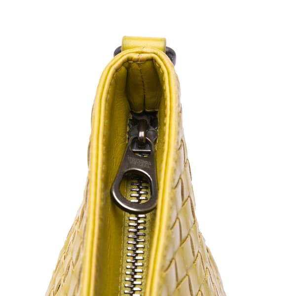 Pre-owned Bottega Veneta Nappa Intrecciato Crossbody Yellow