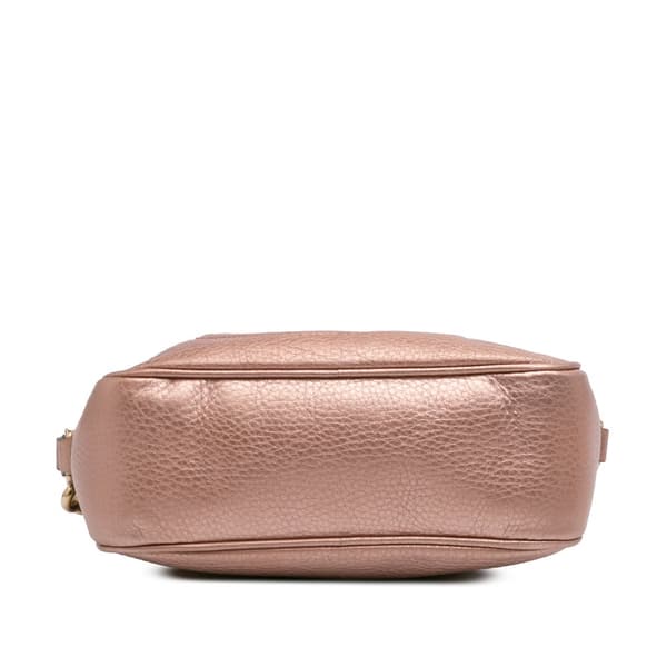 Pre-owned Gucci Leather Soho Disco Crossbody Gold