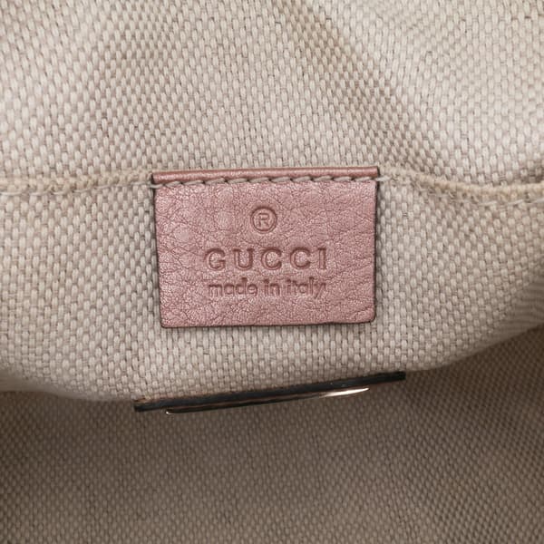 Pre-owned Gucci Leather Soho Disco Crossbody Gold