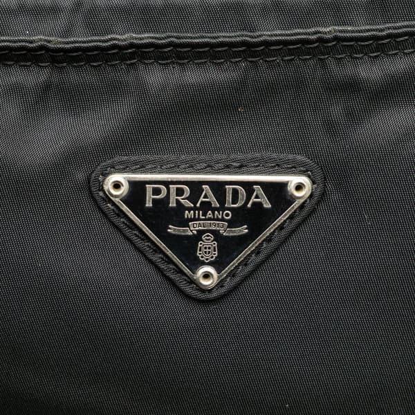 Pre-owned Prada Tessuto Zip Top Crossbody Black