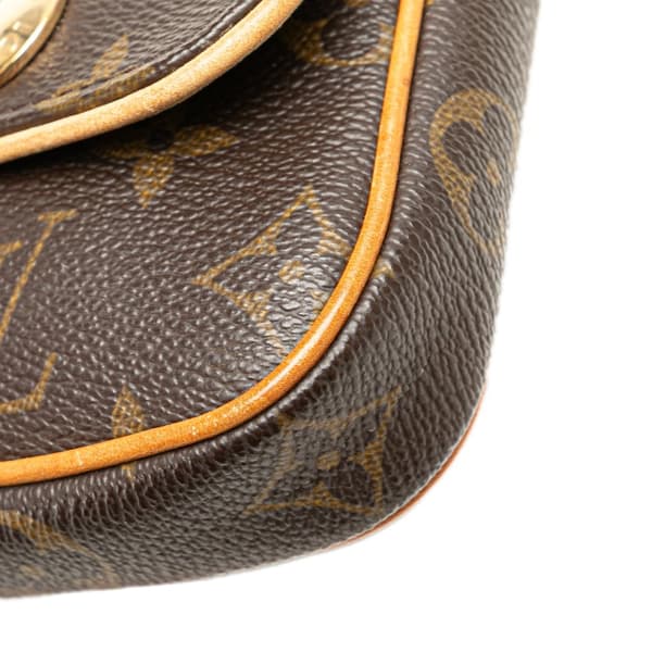 Pre-owned Louis Vuitton Monogram Pochette Cancun Brown