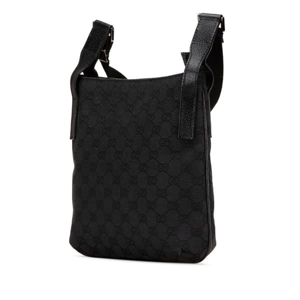 Pre-owned Gucci GG Canvas Crossbody Black