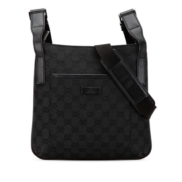 Pre-owned Gucci GG Canvas Crossbody Black