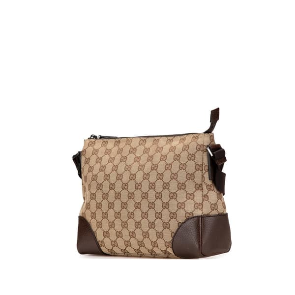 Pre-owned Gucci GG Canvas Crossbody Brown
