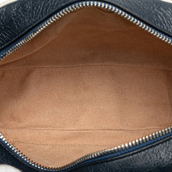 Pre-owned Gucci Small GG Marmont Leather Torchon Crossbody Blue