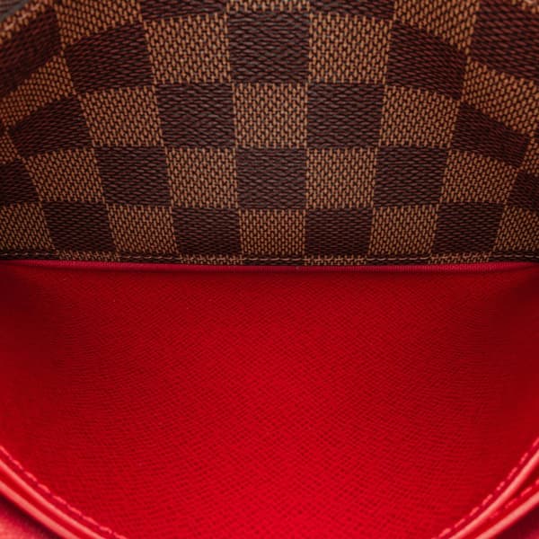 Pre-owned Louis Vuitton Damier Ebene Pochette Felicie Brown