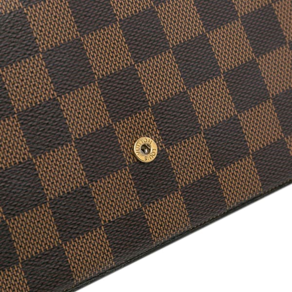 Pre-owned Louis Vuitton Damier Ebene Pochette Felicie Brown
