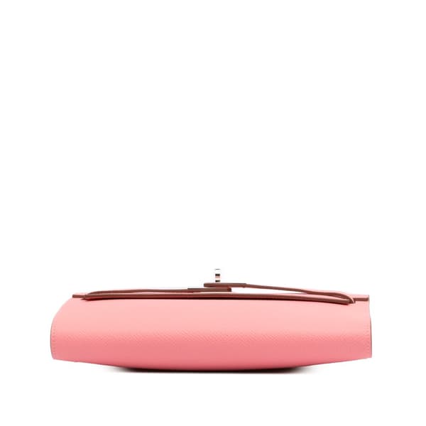 Pre-owned Hermès Epsom Kelly To Go Wallet Pink