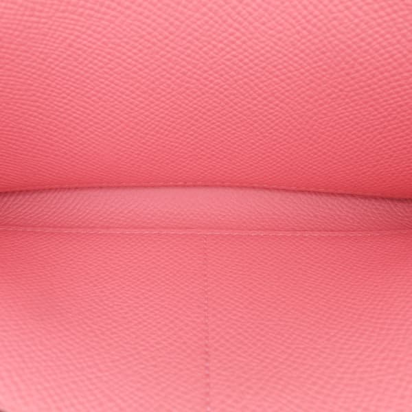 Pre-owned Hermès Epsom Kelly To Go Wallet Pink