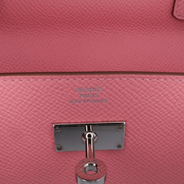 Pre-owned Hermès Epsom Kelly To Go Wallet Pink