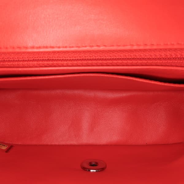 Pre-owned Chanel Mini Rectangular Classic Patent Single Flap Red